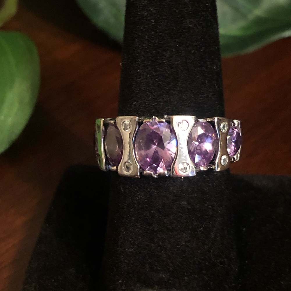 3 Silver Tone Ring Bundle - image 8